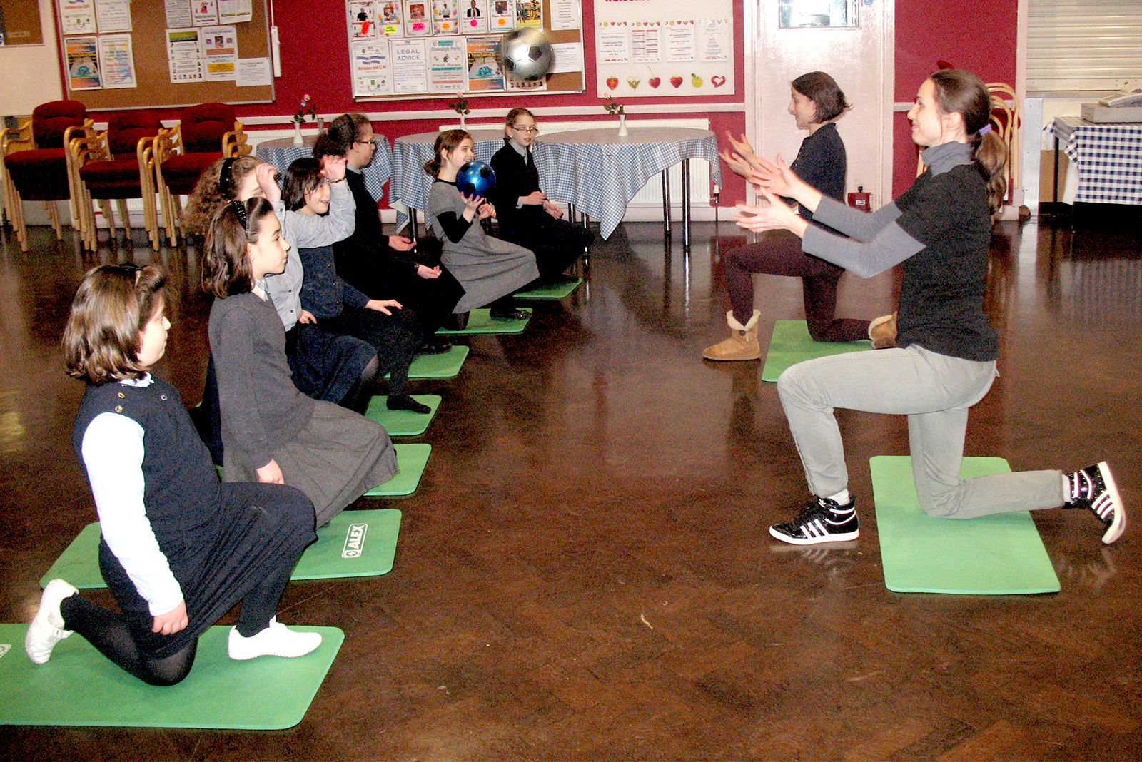 physio helping improve gross moter skills